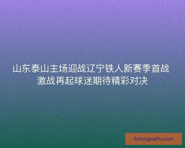 山东泰山主场迎战辽宁铁人新赛季首战 激战再起球迷期待精彩对决